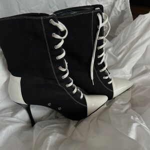 Black White Referee Boots